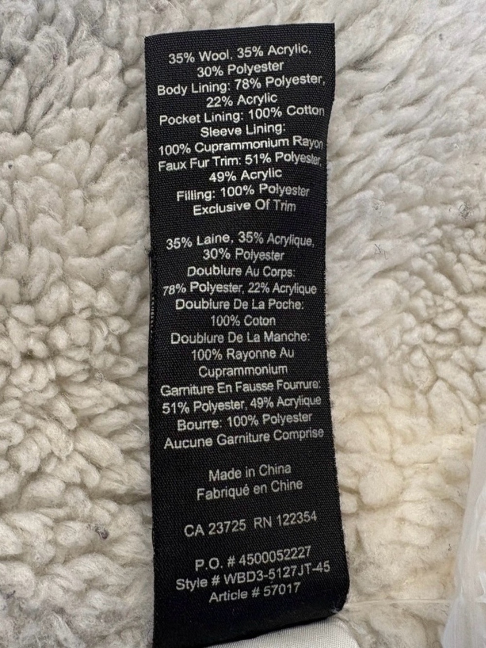 TNA Women's Charcoal Hooded Pea Coat Grey Wool Sherpa Lining Sz. M - Picture 9 of 9